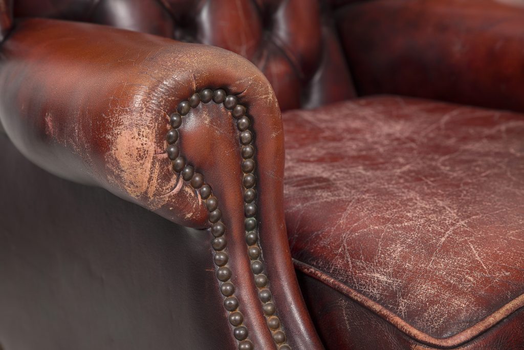 Barcelona Chair Restoration in our Houston Furniture repair shop — Total  Leather Care