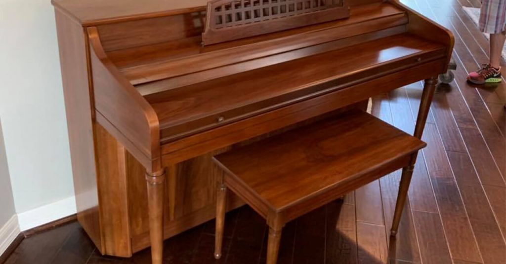 Beautiful wooden piano after Professional Piano Repairs.